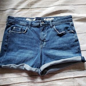 ANTHRO Pilcro and The Letter Press Slim Boyfriend Denim Shorts